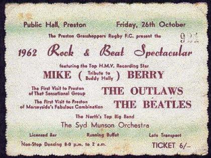 Preston Public Hall 26th October 1962